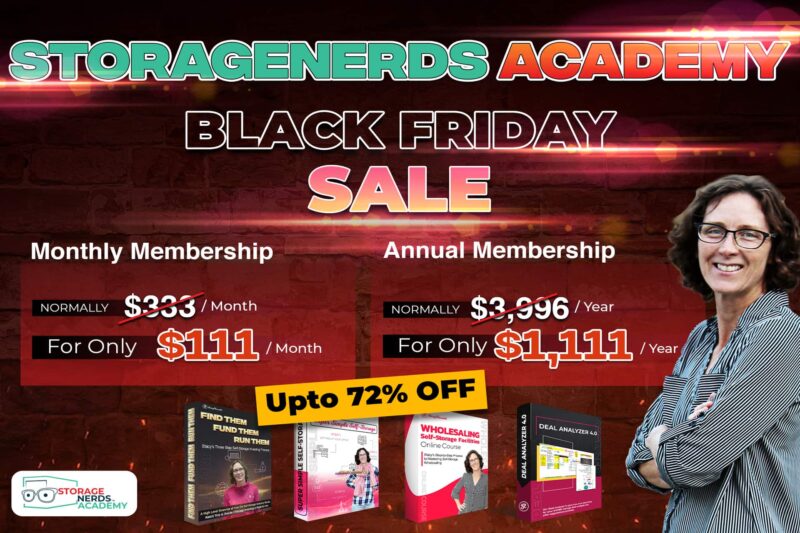 Self-Storage Income with the StorageNerds Academy Black Friday Sale 2024 - Stacy Rossetti